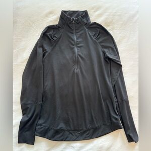 Apana black workout quarter zip top